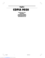 Olivetti Copia 9020 Instructions Manual