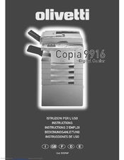 Olivetti Copia 9916 Instructions Manual