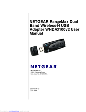 Netgear WNDA3100v2 - RangeMax Dual Band Wireless-N USB 2.0 Adapter User Manual
