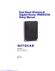 Netgear WNDR3700 - RangeMax Dual Band Wireless-N Gigabit Router Wireless Setup Manual