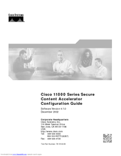 Cisco CSS11501 - 100Mbps Ethernet Load Balancing Device Configuration Manual