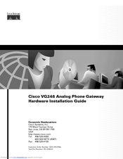 Cisco VG248 - Gateway Hardware Installation Manual
