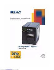 Brady BBP81 User Manual