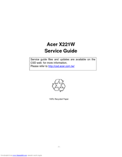 Acer X221 Service Manual