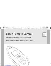 Bosch 2400E User Manual