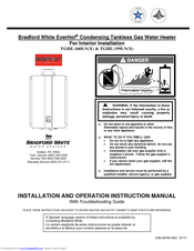 Bradford White EverHot TGHE-199I-NX Installation And Operation Instruction Manual