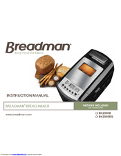 Breadman BK2000B Instruction Manual