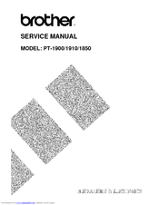 Brother PT 1900 - P-Touch Electronic Labeling System Service Manual