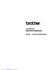 Brother CP-2000 Service Manual