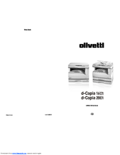 Olivetti d-Copia 2001 Operator's Manual