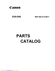 Canon EOS-D60 Parts Catalog