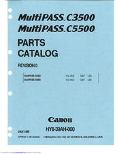Canon MultiPASS C5500 Parts Catalog