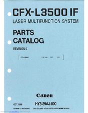 Canon CFX-L3500 IF Parts List