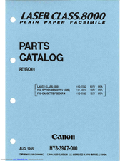 Canon LASER CLASS 8000 Parts List