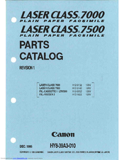 Canon LASER CLASS 7500 Parts List