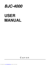 Canon BJC-4000 User Manual