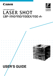 Canon Laser Shot LBP-930 User Manual