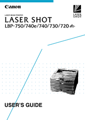 Canon LASER SHOT LBP-740e User Manual