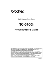 Brother NC-5100h Network User's Manual