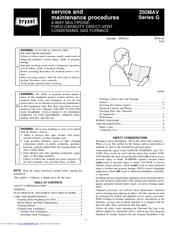 Bryant 350MAV Service And Maintenance Procedures Manual
