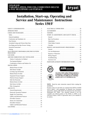 Bryant 315JAV Installation, Start-Up, Operating And Service And Maintenance Instructions
