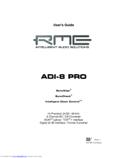 RME Audio ADI-8 PRO User Manual