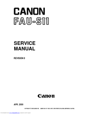 Canon FAU-S11 Service Manual