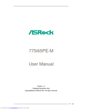 ASROCK 775I65PE-M User Manual