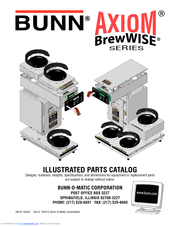Bunn AXIOM BREWWISE Series Illustrated Parts Catalog