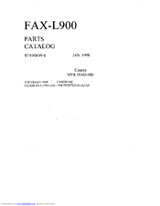 Canon FAX-L900 Parts Catalog