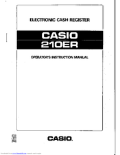 Casio 210ER Operator's Instruction Manual
