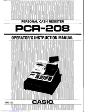 Casio PCR-208 Operator's Instruction Manual