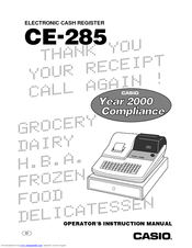 Casio CE-285 Operator's Instruction Manual