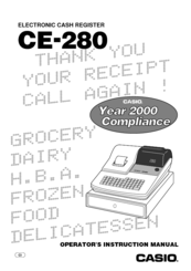 Casio CE-280 Operator's Instruction Manual