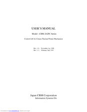 Citizen CBM-202PC-01 User Manual