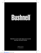 Bushnell TROPHY 730132A Special Instructions Manual