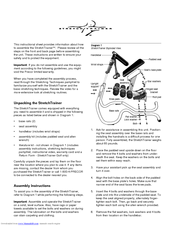 Precor StretchTrainer Instruction Sheet