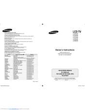 Samsung LE37S8 Owner's Instructions Manual