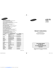 Samsung LE52F9 Owner's Instructions Manual