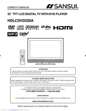Sansui HDLCDVD320A Owner's Manual