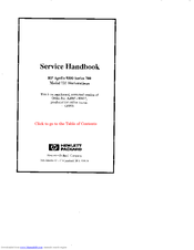 HP Model 735cL - Workstation Manual