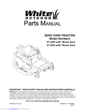 White Outdoor ZT 4200 Parts Manual