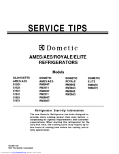 Dometic S1821 Service Tips Manual