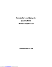 Toshiba M30X-S171ST Maintenance Manual