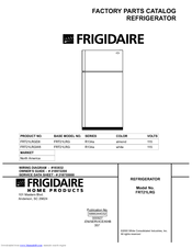 Frigidaire FRT21LRGW8 Factory Parts Catalog