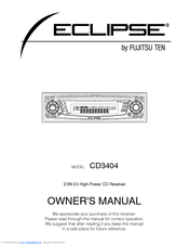 Eclipse CD3404 Owner's Manual