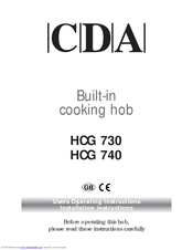 CDA HCG 730 Users operating instructions Operating & Installation Instructions Manual