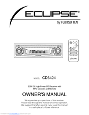 Eclipse CD3424 Owner's Manual