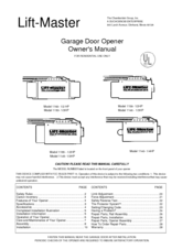 Chamberlain Lift-Master Professional 1160 Owner's Manual