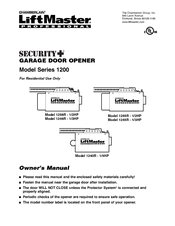 Chamberlain LiftMaster Professional Security+ 1256R Owner's Manual